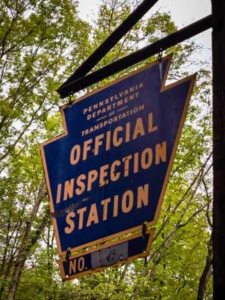 PA Official Inspection Station sign